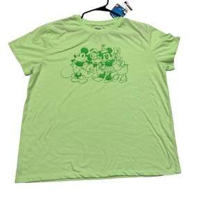 Disney Mickey And Friends Graphic Tee Size XXL Green